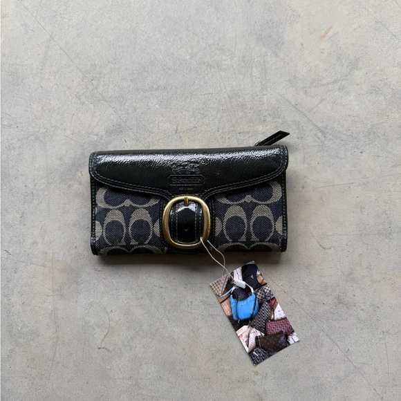 Vintage coach denim monogram wallet - Picture 1 of 4